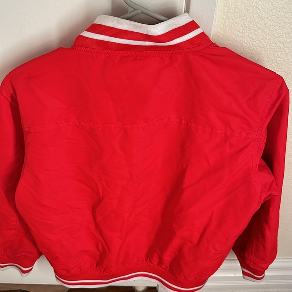 Red w/White stripe collar boys jacket - Picture 3 of 5